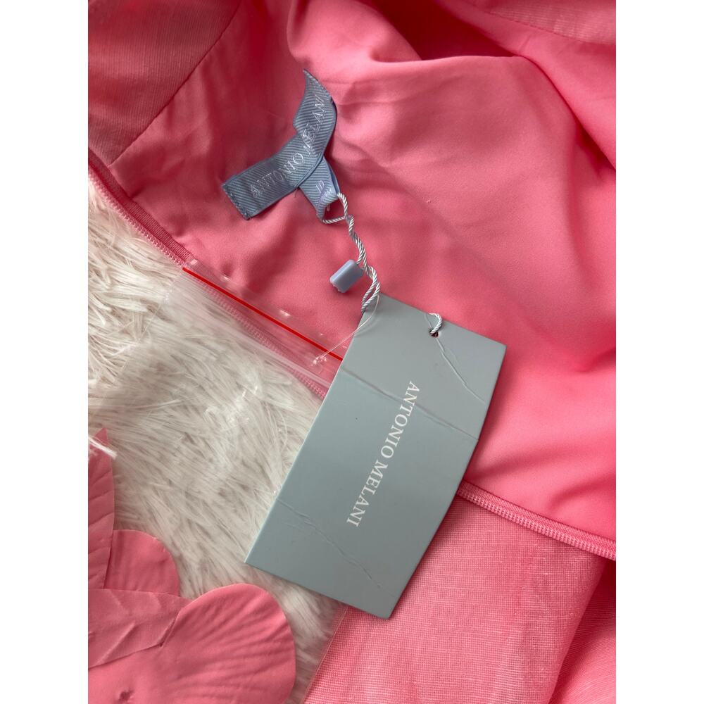 Antonio Melani Pink Floral Appliqué Dress Size 10 3D  Dress MSRP $299⸻ - Picture 4 of 16